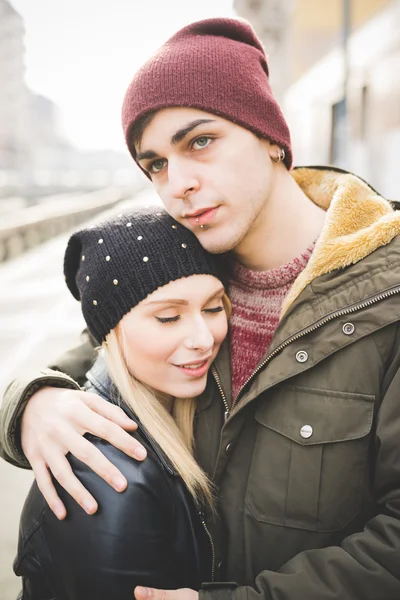 Young beautiful couple, lovers — Stock Photo, Image