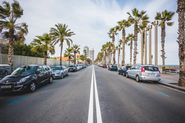 Barceloneta insanlar yürüyüş