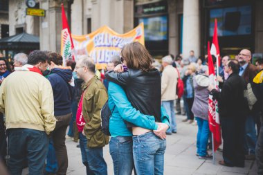 Celebration of liberation held in Milan clipart