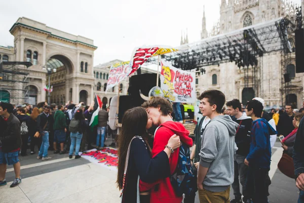 Oslavy osvobození v Miláně — Stock fotografie
