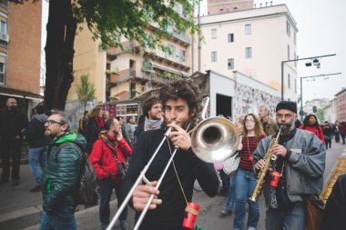 tezahürü yok expo Milano'da düzenlenen 1 Mayıs 2015