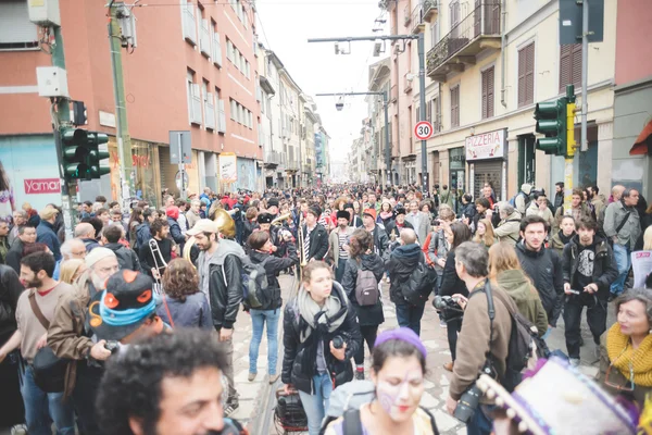 Protest proti Expo v Miláně — Stock fotografie