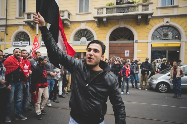 Manifestation against  Expo held in Milan — Stock Photo, Image