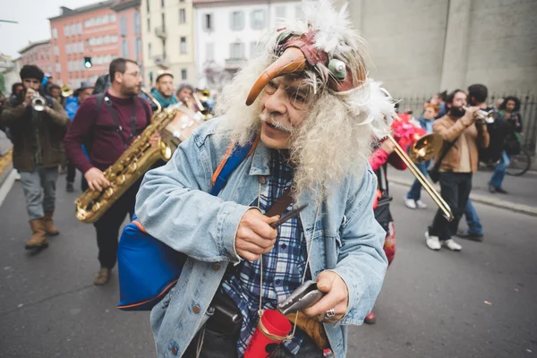 Manifestation keine Expo in Mailand am 1. Mai 2015 — Stockfoto