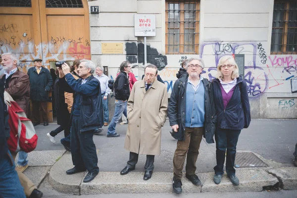 Projev není expo pořádaného v Miláně 1 května 2015 — Stock fotografie