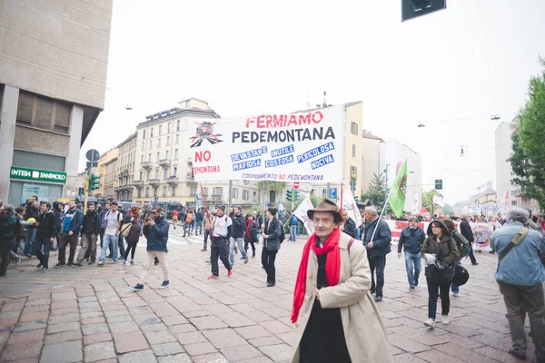 Manifestation keine Expo in Mailand am 1. Mai 2015 — Stockfoto