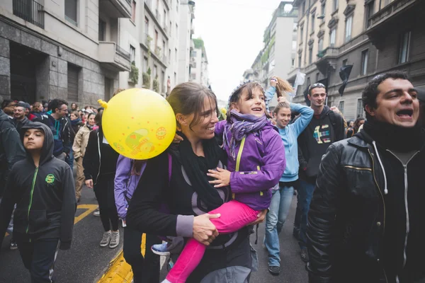 Manifestatie geen expo gehouden in Milaan, 1 mei 2015 — Stockfoto