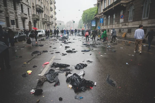 Manifestation tenue à Milan 1 mai 2015 — Photo