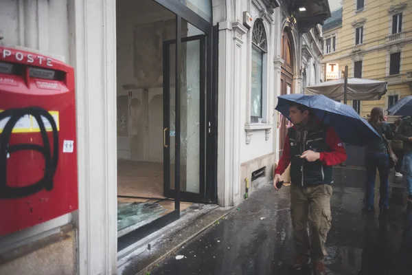 Manifestation tenue à Milan 1 mai 2015 — Photo