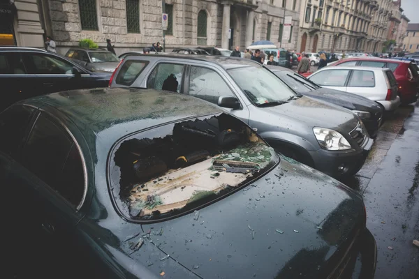 Manifestatie gehouden in Milaan, 1 mei 2015 — Stockfoto