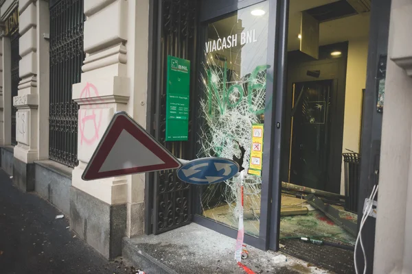 Manifestacja odbędzie się w Mediolanie 1 maja 2015 — Zdjęcie stockowe