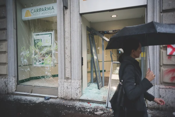 Manifestation tenue à Milan 1 mai 2015 — Photo