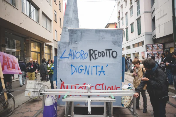 Manifestazione no expo tenutasi a Milano il 1 maggio 2015 — Foto Stock