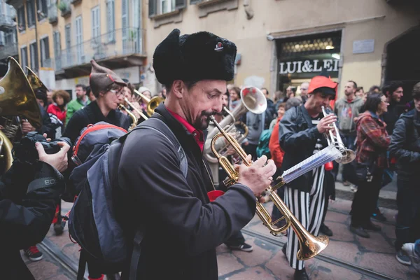 Manifestation no expo tenue à Milan 1 mai 2015 — Photo