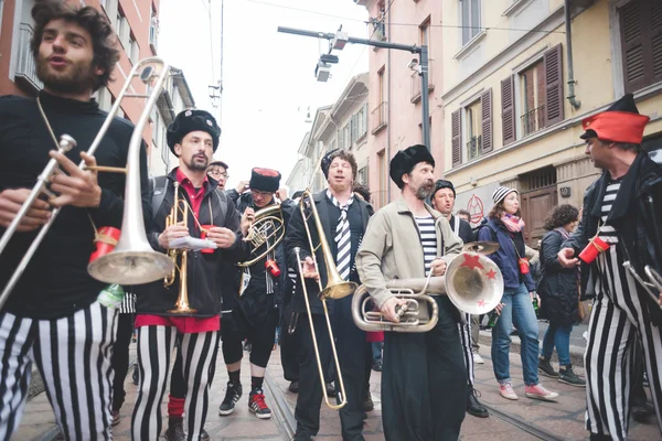 Manifestation no expo tenue à Milan 1 mai 2015 — Photo