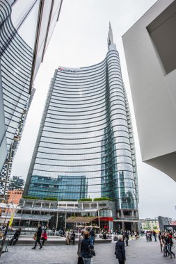 New business district Garibaldi in Milan clipart