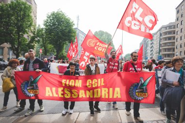 Öğrenciler tezahürü Milan 2015 yılında