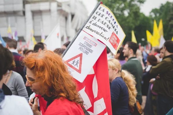 Studentendemonstration in Mailand — Stockfoto