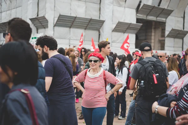 Manifestace studentů v Miláně — Stock fotografie