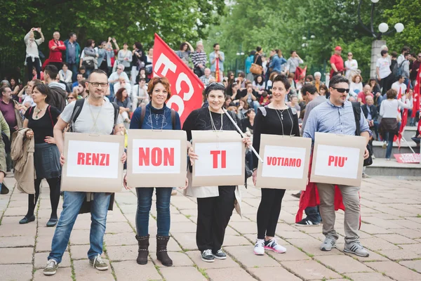 Manifestação de estudantes em Milão — Fotografia de Stock