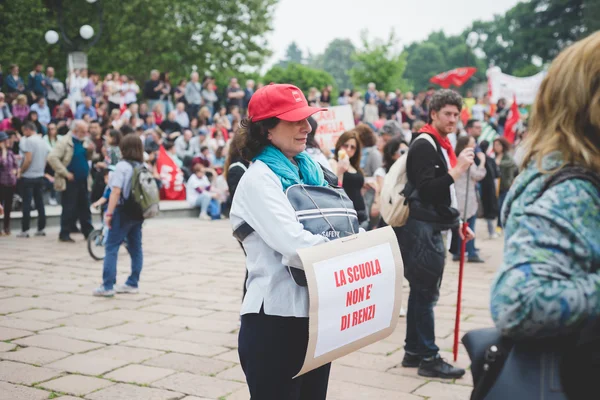 Studenten manifestatie in Milaan — Stockfoto