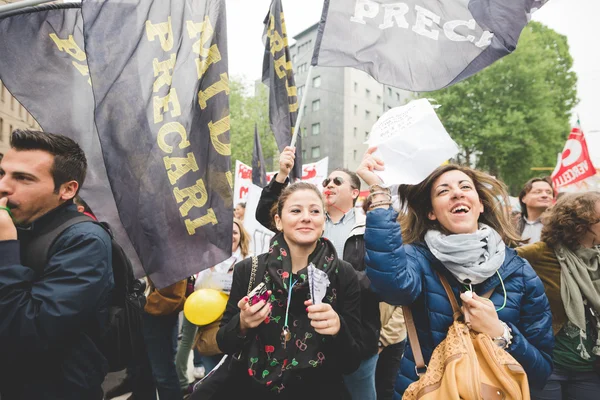 Manifestacja studentów w Mediolanie — Zdjęcie stockowe