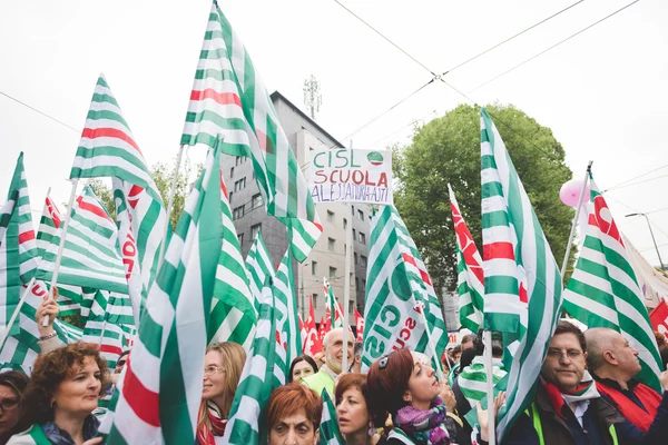 Manifestace studentů v Miláně — Stock fotografie