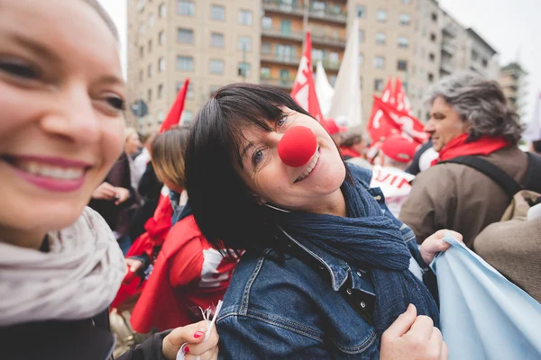 Studenter manifestation i Milano — Stockfoto