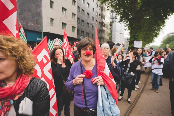 Manifestacja studentów w Mediolanie — Zdjęcie stockowe