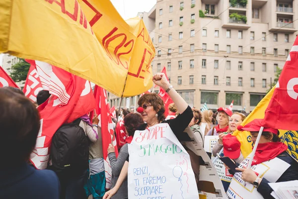 Studenter-manifestationen i Milano 2015 — Stockfoto