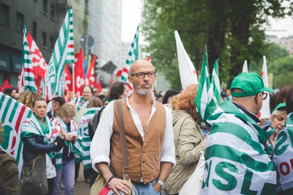 Studenter-manifestationen i Milano 2015 — Stockfoto