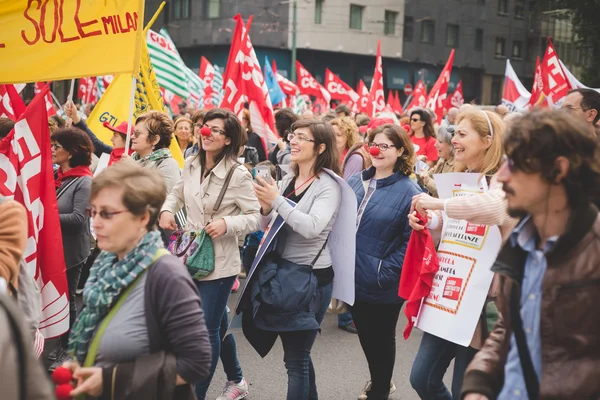 Демонстрация студентов в Милане 2015 — стоковое фото