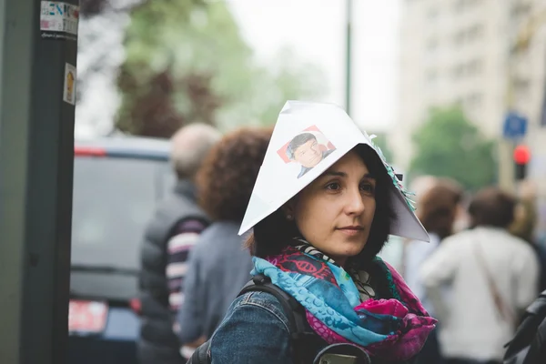 Studenter-manifestationen i Milano 2015 — Stockfoto