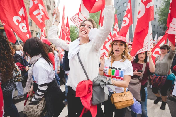 Manifestace studentů v roce 2015 v Miláně — Stock fotografie