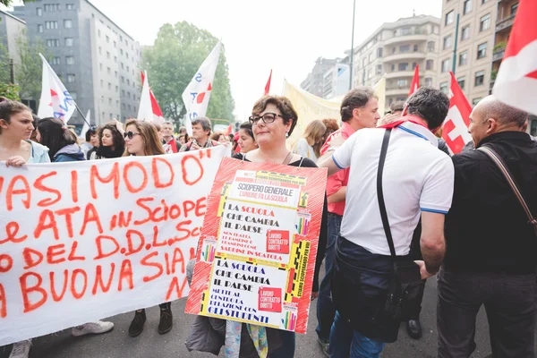 Studenten manifestatie in Milaan — Stockfoto