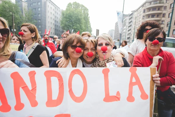 Studenten manifestatie in Milaan — Stockfoto