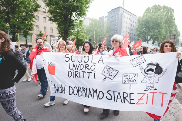 Manifestacja studentów w Mediolanie — Zdjęcie stockowe