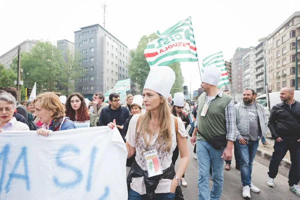 Studenten manifestatie in Milaan — Stockfoto