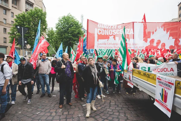 Manifestación estudiantil en Milán — Foto de Stock