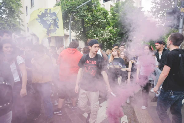 Manifestasi mahasiswa di Milan — Stok Foto