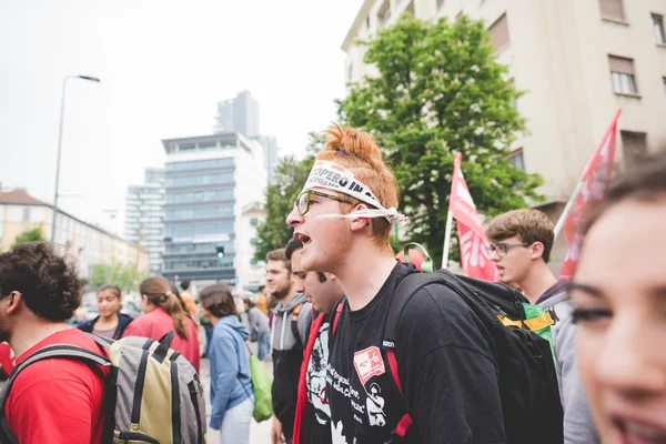 Manifestacja studentów w Mediolanie — Zdjęcie stockowe