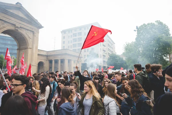 Manifestación estudiantil en Milán — Foto de Stock