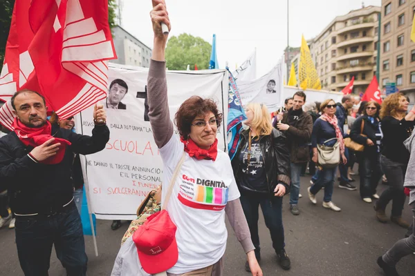 Manifestacja studentów w Mediolanie — Zdjęcie stockowe