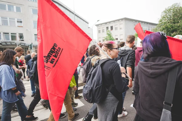 Manifestacja studentów w Mediolanie — Zdjęcie stockowe