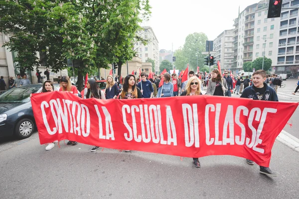 Manifestação de estudantes em Milão — Fotografia de Stock