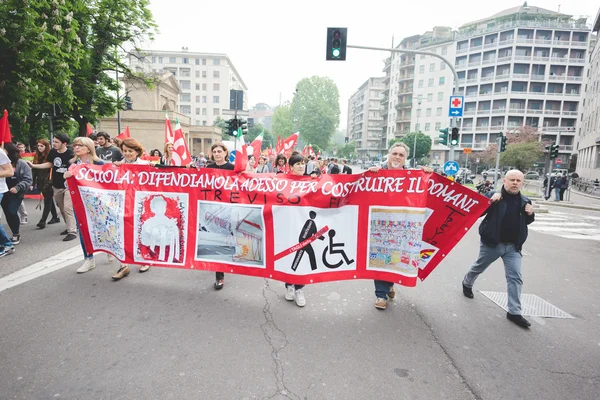 Studenten manifestatie in Milaan — Stockfoto