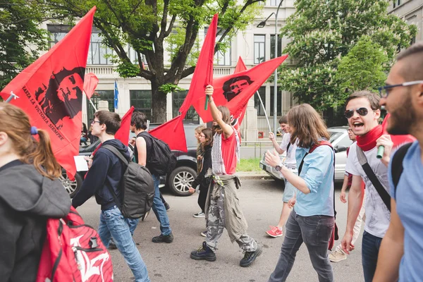 Manifestacja studentów w Mediolanie — Zdjęcie stockowe