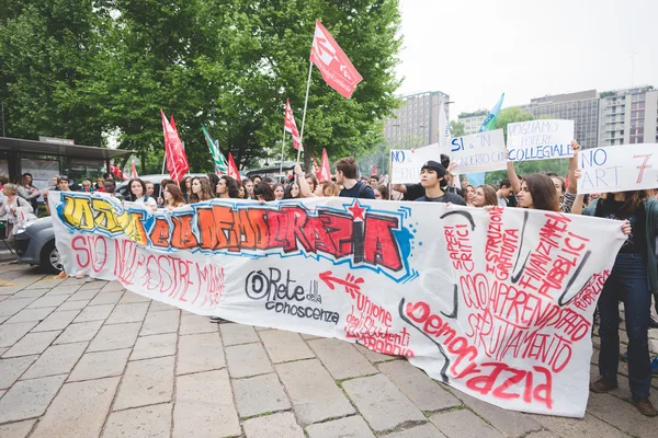 Studenten manifestatie in Milaan — Stockfoto