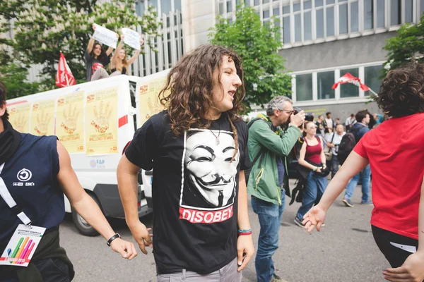 Manifestação de estudantes em Milão — Fotografia de Stock