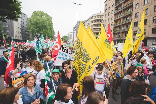 Manifestación estudiantil en Milán — Foto de Stock